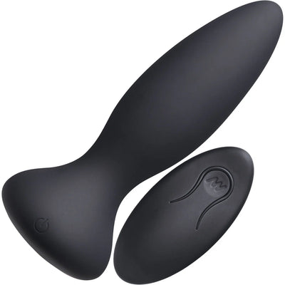 A Play Rechargeable Silicone Adventurous Anal Plug w/Remote