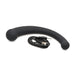 10x Vibra - crescent Vibrating Silicone Dual - ended Dildo - Black - SexToy.com