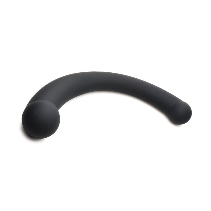 10x Vibra - crescent Vibrating Silicone Dual - ended Dildo - Black - SexToy.com