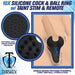 10x Vibrating Silicone Cock Ring With Taint Stim And Remote - SexToy.com