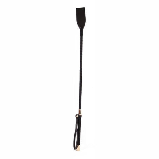 18&quot; PU Golden Tip Riding Crop Black - SexToy.com