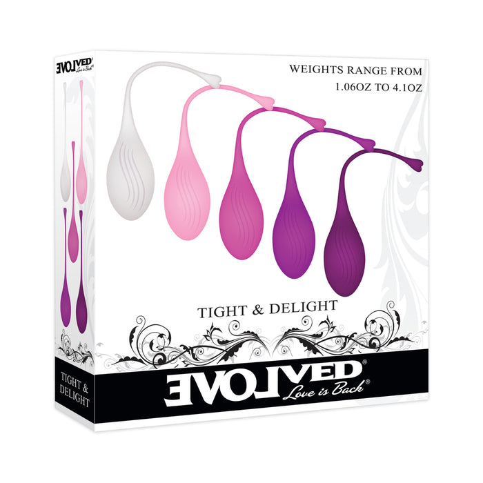 Evolved Tight & Delight 5 pc Weighted Kegel Ball Set - Assorted Colors