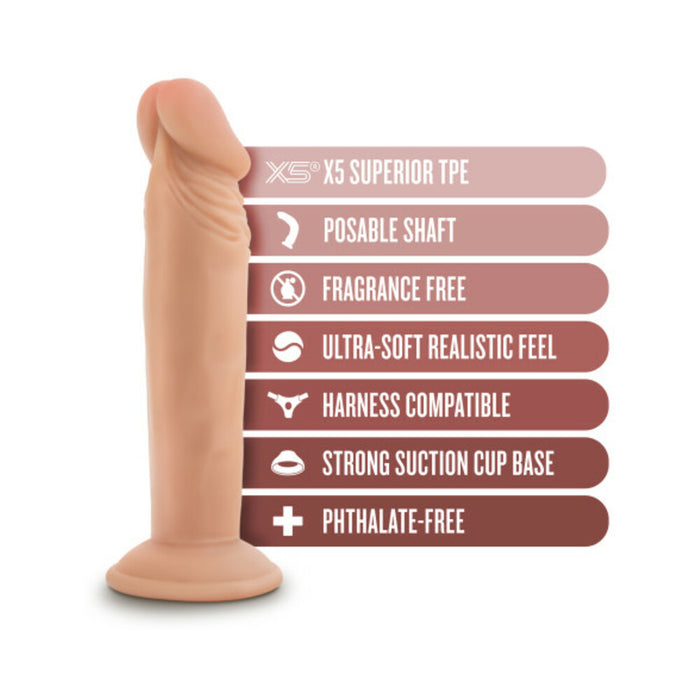 Dr. Skin Plus 6in Posable Dildo Vanilla