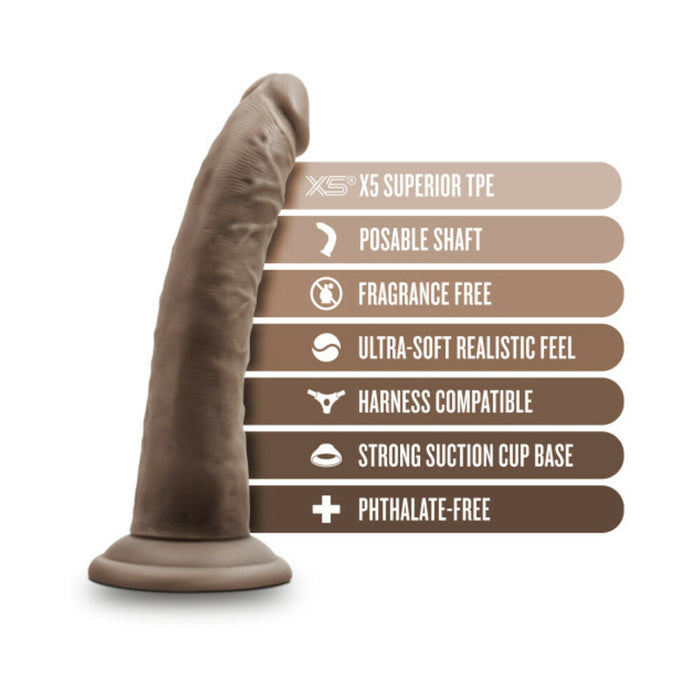 Dr. Skin Plus 7in Posable Dildo Chocolat