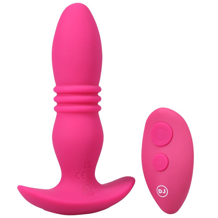 A Play Rise Rechargeable Silicone Anal Plug w/Remote - Pink - SexToy.com