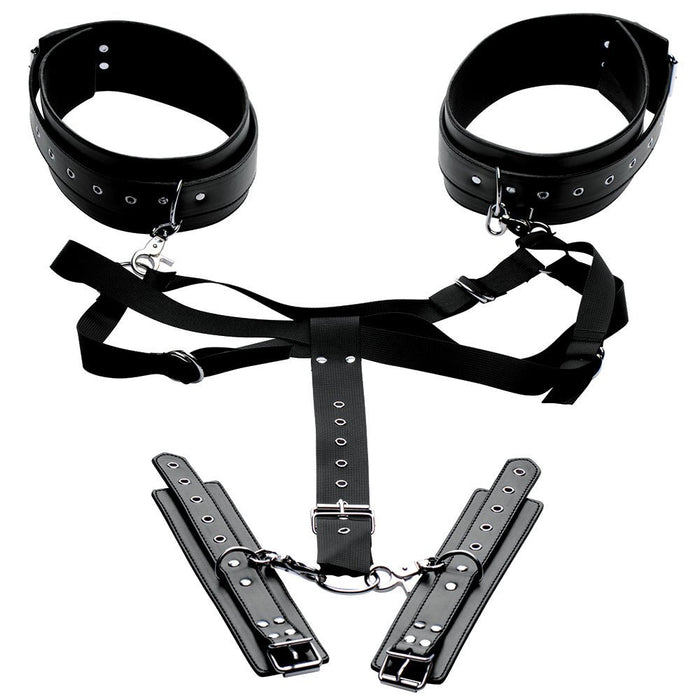 Acquire Easy Access Thigh Harness With Wrist Cuffs - SexToy.com