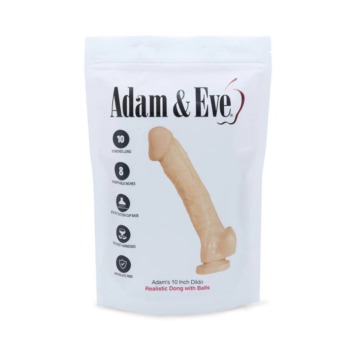 Adam & Eve Adams Cock 10 in. Dildo - SexToy.com