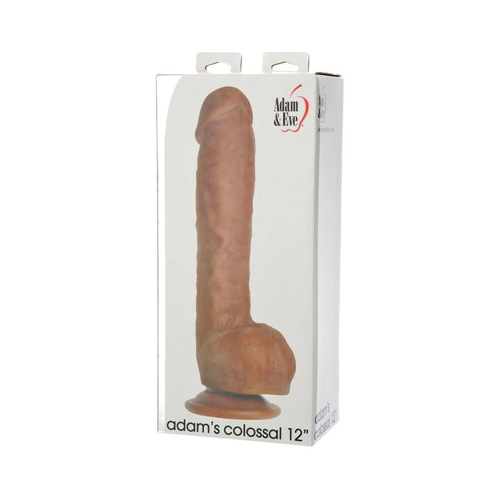 Adam & Eve Adams Colossal 12 in. Dildo Brown - SexToy.com