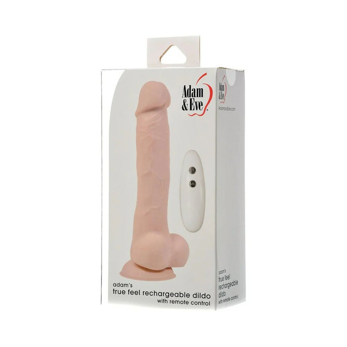 Adam & Eve Adams True Feel Rechargeable Dildo with Remote Control - SexToy.com