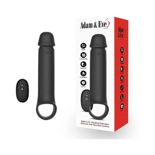 Adam & Eve Adams XL Vibrating Extension Silicone with Remote Control - SexToy.com