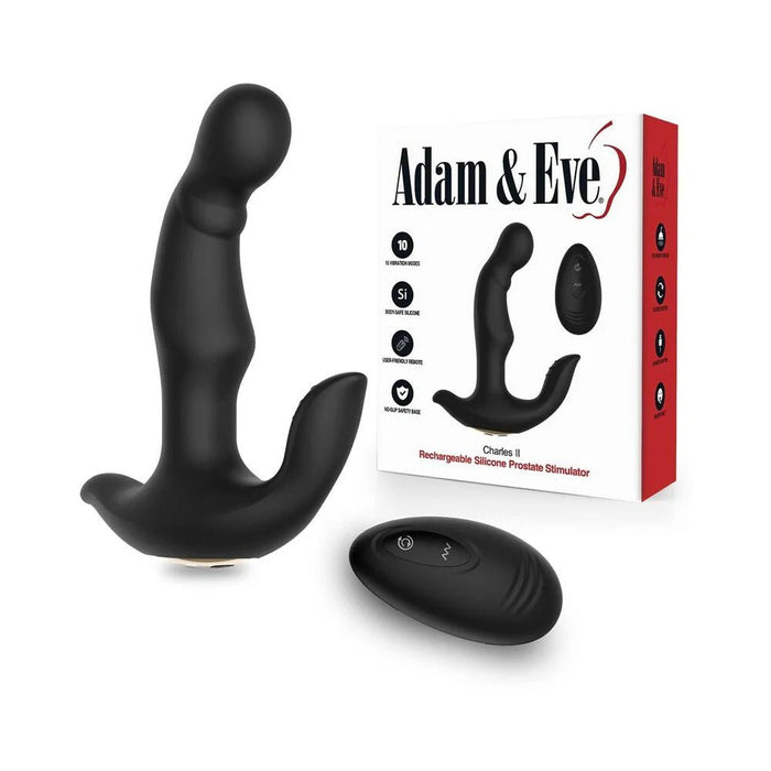 Adam & Eve Charles II Rechargeable Silicone Prostate Stimulator - SexToy.com