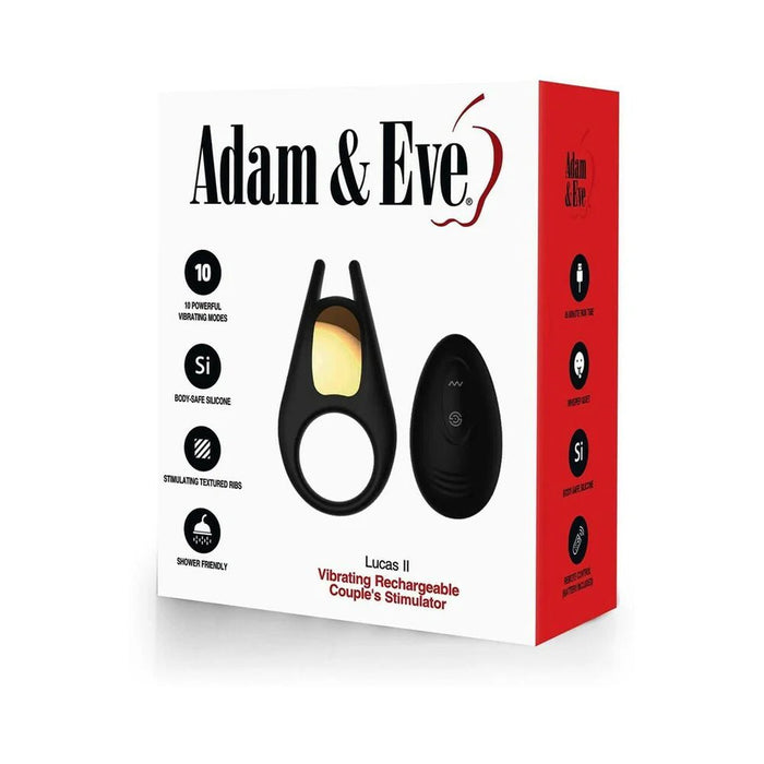 Adam & Eve Lucas II Vibrating Rechargeable Couples Stimulator - SexToy.com