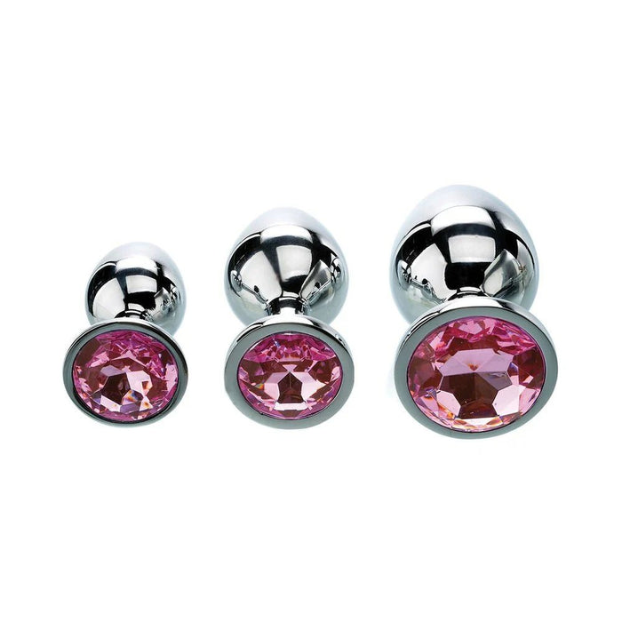 Adam & Eve Pink Gem Anal Plug Set - SexToy.com