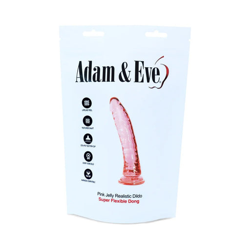 Adam & Eve Pink Jelly Realistic Dildo - SexToy.com