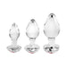 Adam & Eve Red Heart Gem Glass Plug Set - SexToy.com