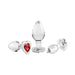 Adam & Eve Red Heart Gem Glass Plug Set - SexToy.com