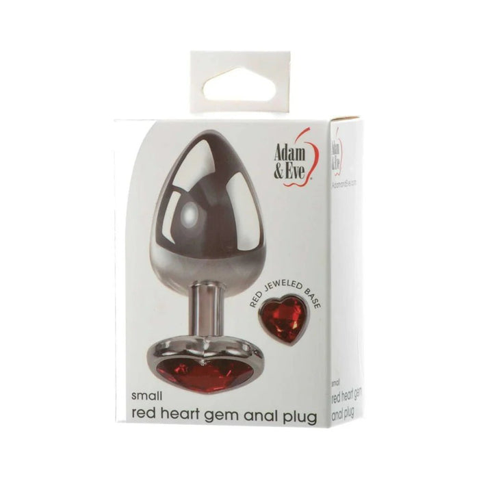 Adam & Eve Red Hearts Gem Anal Plug Small - SexToy.com