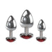 Adam & Eve Three Hearts Gem Anal Plug Set - SexToy.com