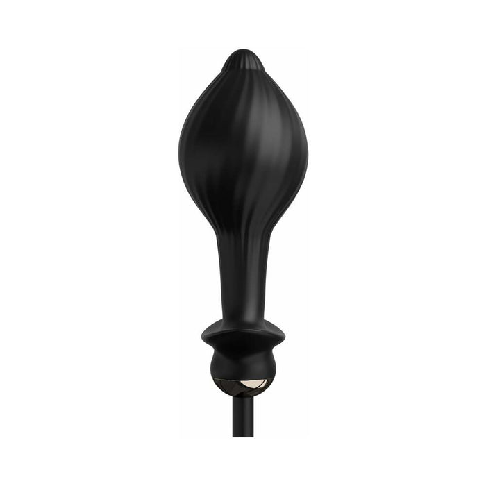 Anal Fantasy Elite Collection Auto Throb Inflatable Vibrating Plug - Black - SexToy.com