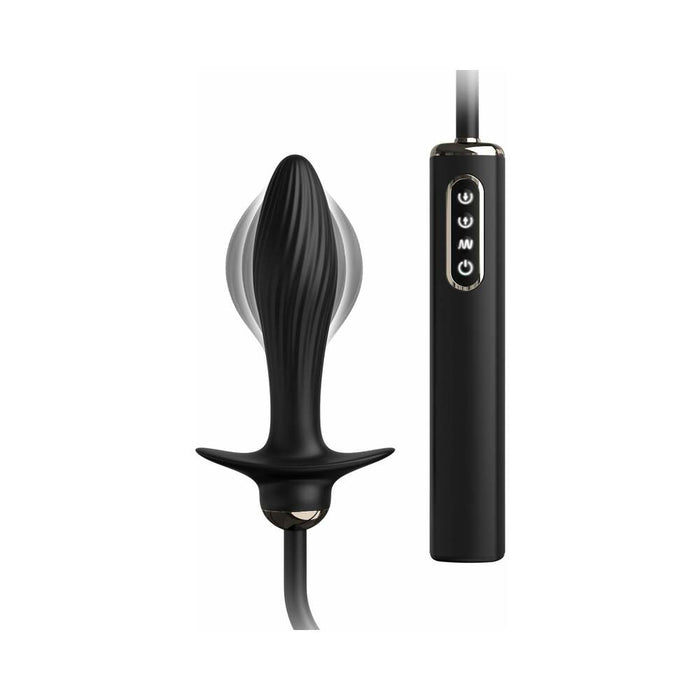 Anal Fantasy Elite Collection Auto Throb Inflatable Vibrating Plug - Black - SexToy.com