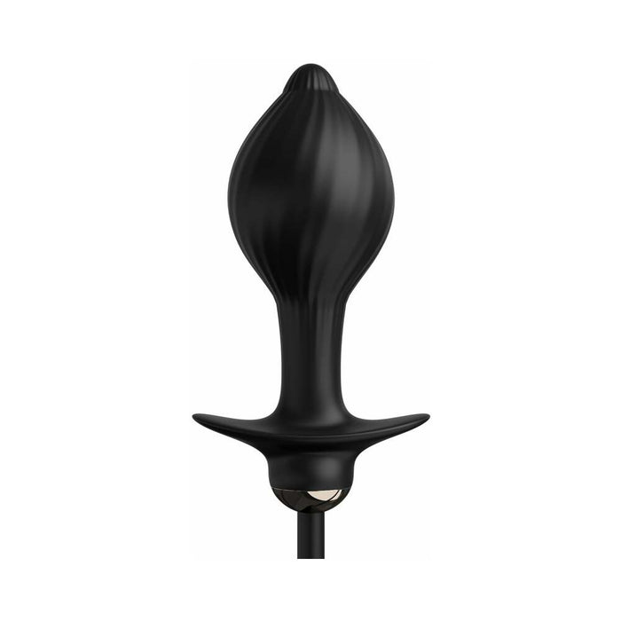 Anal Fantasy Elite Collection Auto Throb Inflatable Vibrating Plug - Black - SexToy.com