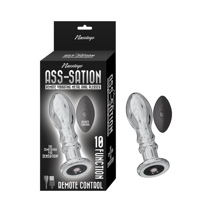 Ass - Sation Remote Vibrating Metal Anal Pleaser Silver - SexToy.com