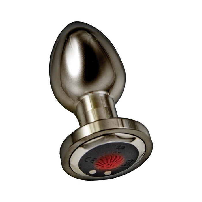 Ass - Sation Remote Vibrating Metal Plug - Black - SexToy.com