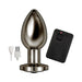 Ass - Sation Remote Vibrating Metal Plug - Black - SexToy.com