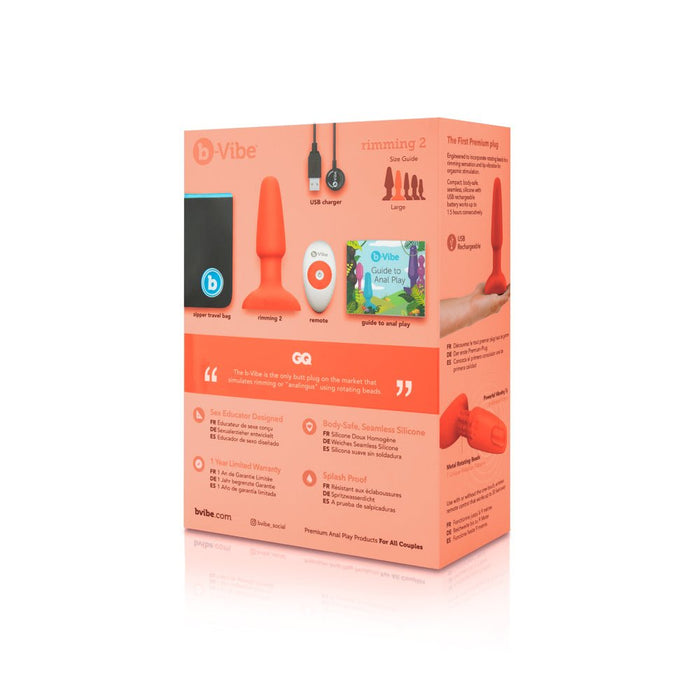 b - Vibe Rimming Plug 2 Orange - SexToy.com