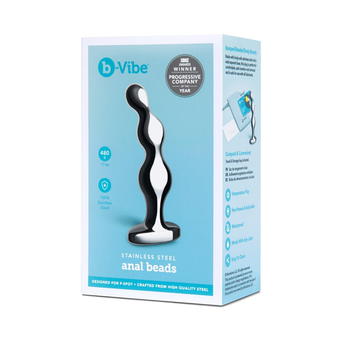 B - vibe Stainless Steel Anal Beads - SexToy.com