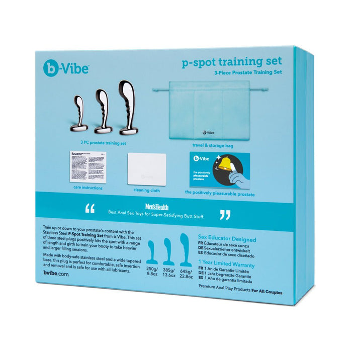 B - vibe Stainless Steel P - spot Training Set - SexToy.com