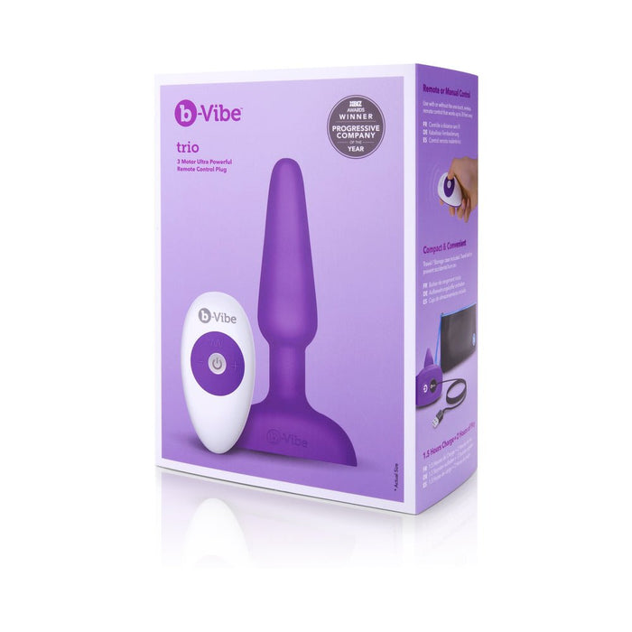 B - Vibe Trio Plug - Purple - SexToy.com