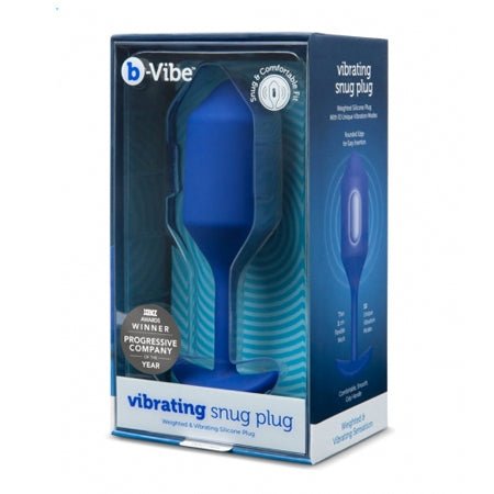 b-Vibe Vibrating Weighted Snug Plug XL - 247 g Navy - SexToy.com