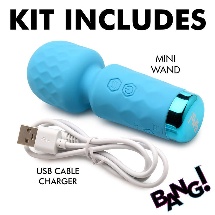 BANG! 10X MINI SILICONE WAND BLUE - SexToy.com