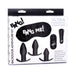 Bang! Backdoor Adventure Remote Control 3 Piece Butt Plug Vibe Kit - Black - SexToy.com