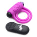 Bang! Vibrating Cock Ring & Bullet w/Remote Control - Purple - SexToy.com