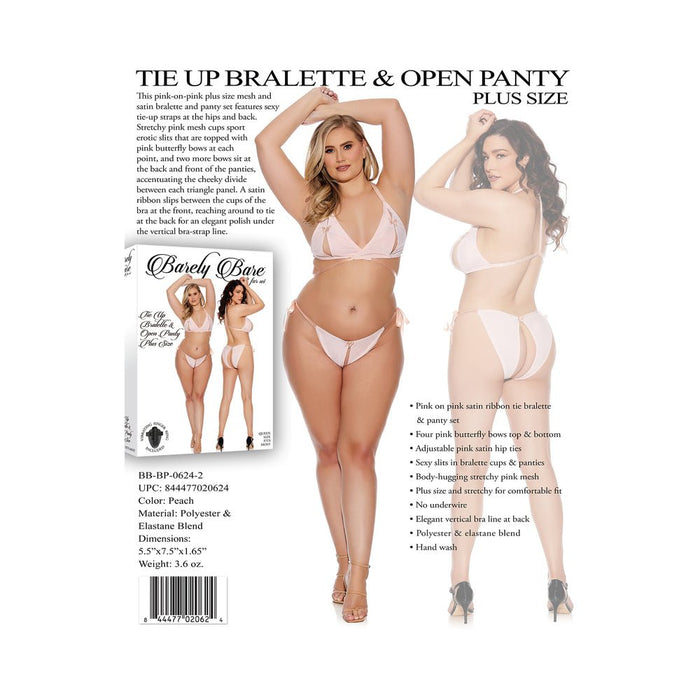 Barely B Tie Up Bralette/open Plus Pch - SexToy.com