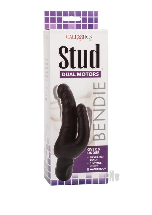 Bendie Power Stud Over & Under Vibrator - Black - SexToy.com