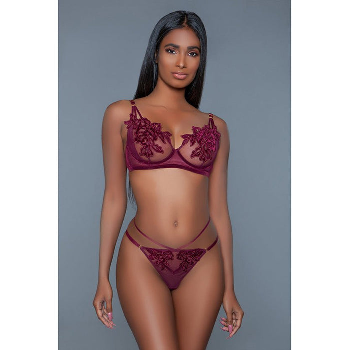 BeWicked Evangeline Set Burgundy L/XL - SexToy.com