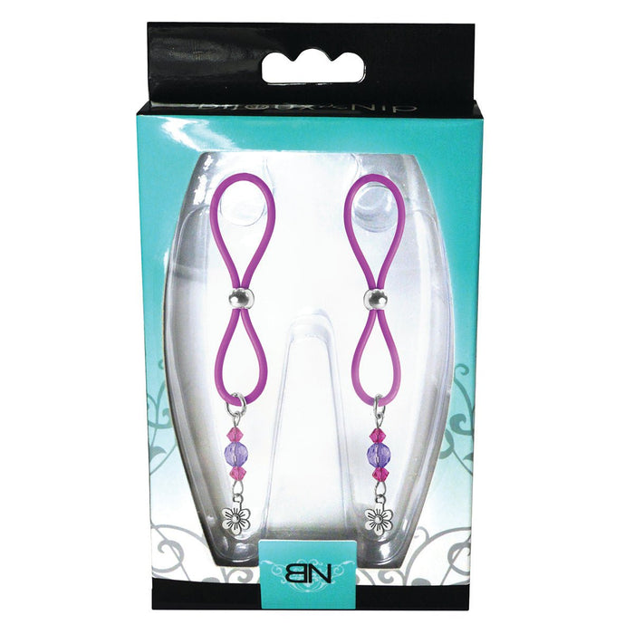 Bijoux de Nip Nipple Halos Flower Charm - Purple - SexToy.com