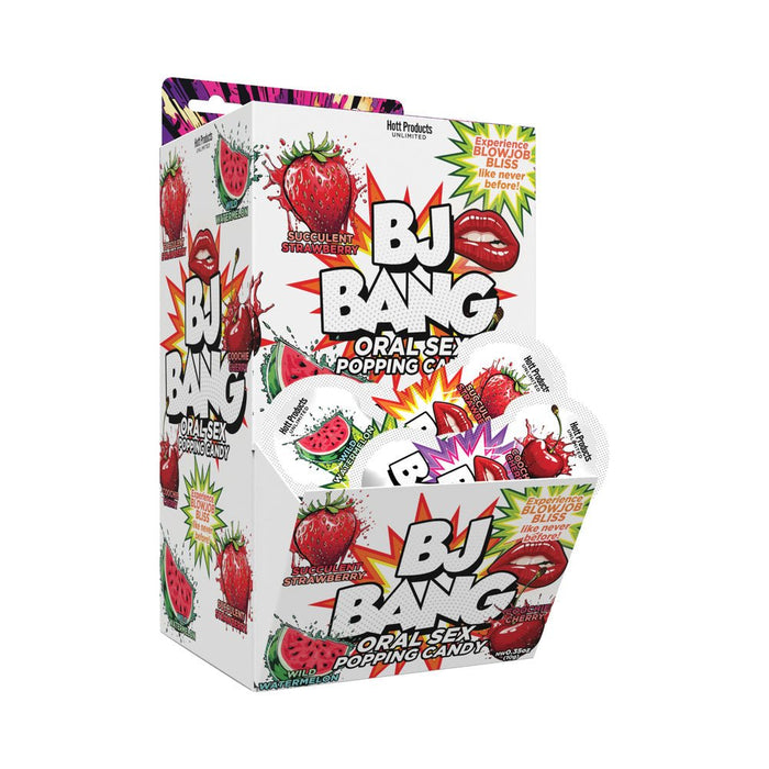 BJ Bang Popping Blow Job Oral Sex Candy Cherry: Watermelon: Strawberry 72 Pcs Display - SexToy.com