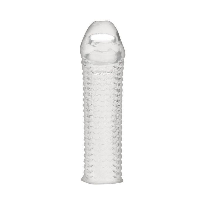 Blue Line C & B 6.5" Textured Penis Enhancing Sleeve Extension - Clear - SexToy.com