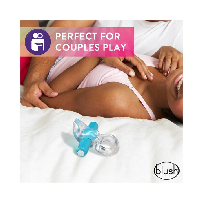 Blush Play With Me Bull Vibrating C Ring - Blue - SexToy.com