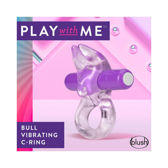 Blush Play with Me Bull Vibrating C Ring - Purple - SexToy.com