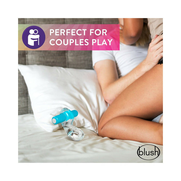 Blush Play with Me Delight Vibrating C Ring - Blue - SexToy.com