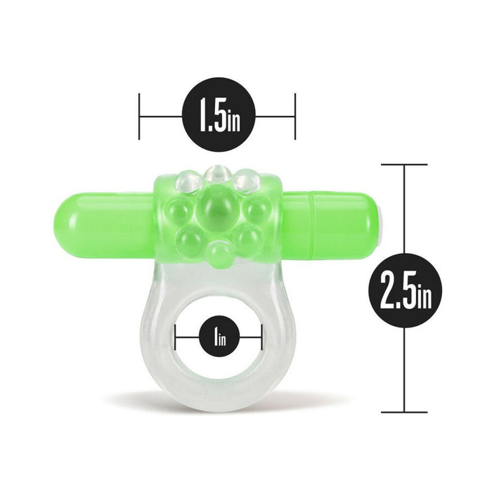 Blush Play with Me Teaser Vibrating C Ring - Green - SexToy.com