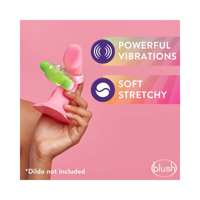 Blush Play with Me Teaser Vibrating C Ring - Green - SexToy.com