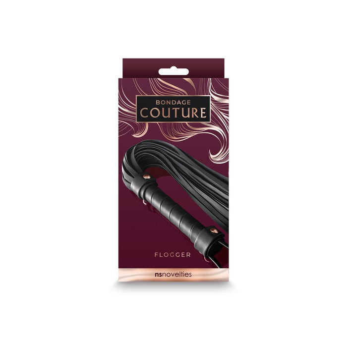 Bondage Couture Flogger - Black - SexToy.com