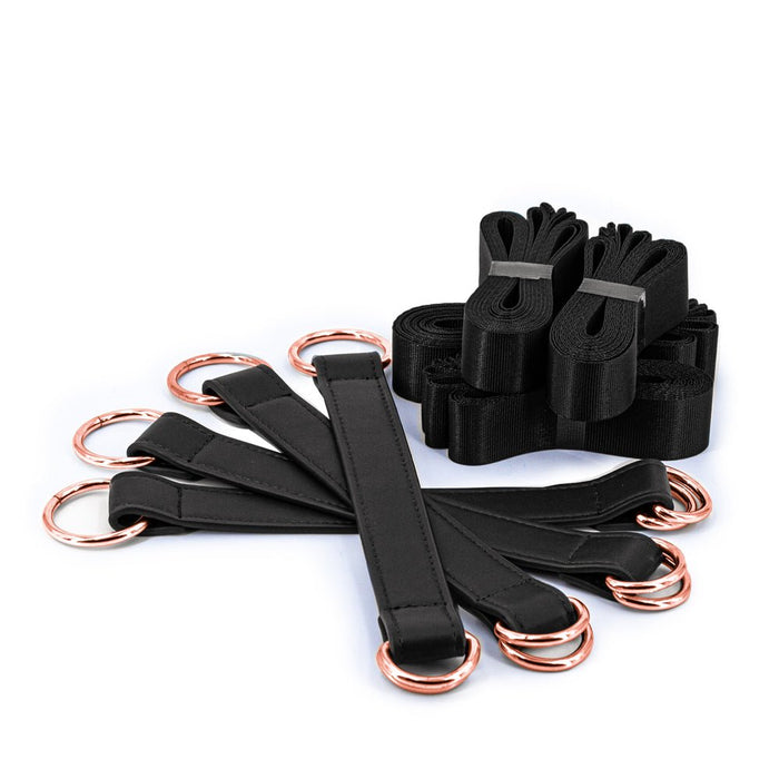 Bondage Couture Tie Down Straps - Black - SexToy.com