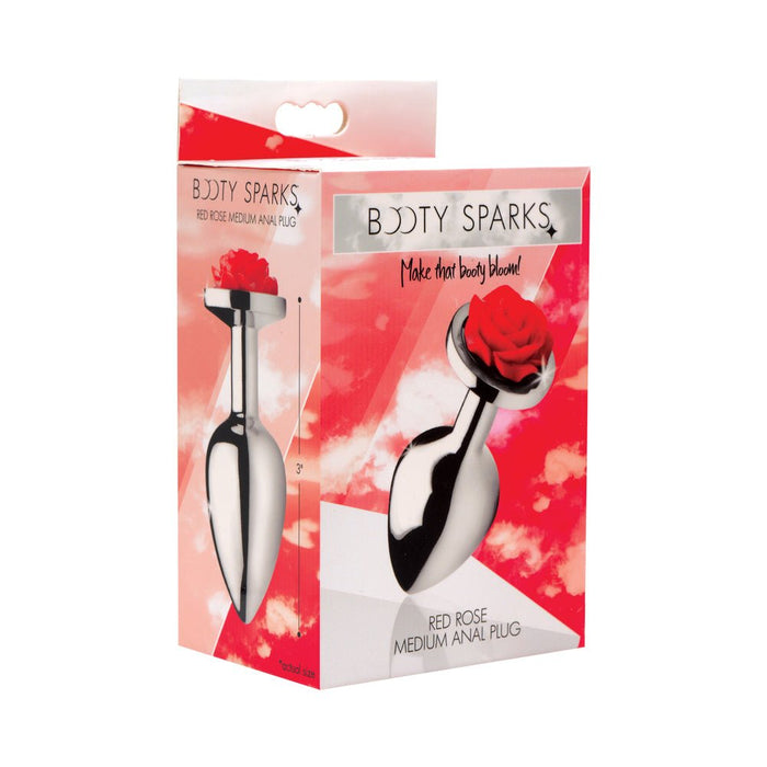 Booty Sparks Red Rose Anal Plug Md - SexToy.com